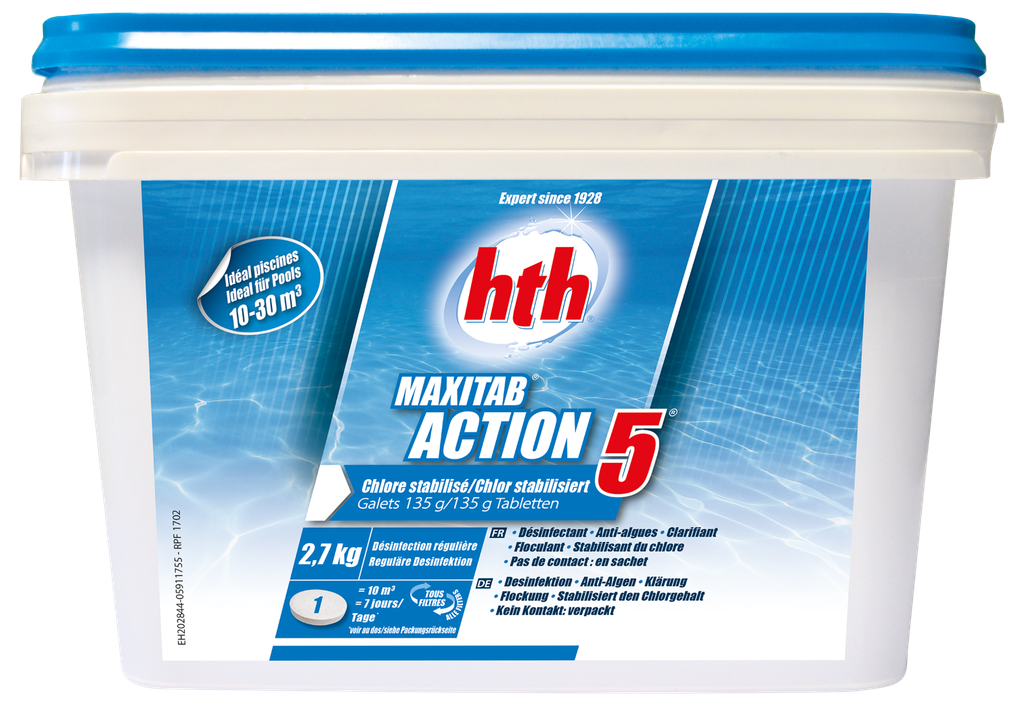 HTH ACTION 5 MAXITAB 135g /10m³ je 7 Tage (2,7Kg)