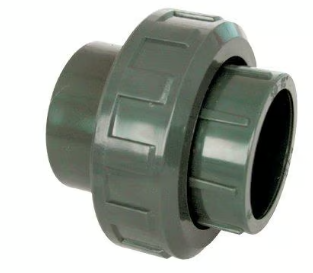 3-Teilige Verschraubung PVC mit Klebemuffe-Klebemuffe CH