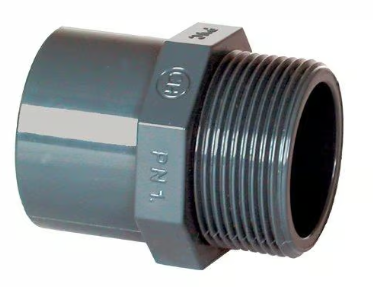 Muffe I/A mit Verschraubung AG PVC mit I/A Klebemuffe-AG (Außengewinde) CH