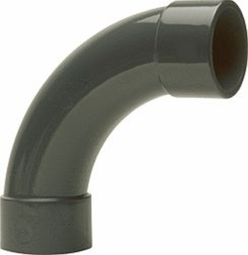 90° Bogen PVC-U Klebemuffe-Klebemuffe CH