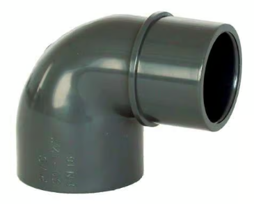 90° Winkel I/A PVC-U Klebemuffe-Klebemuffe CH